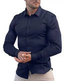 Camisa Seda Slim Fit Sin Bolsillo Entallada