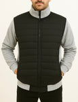Campera Combinada Felpa Y Nylon Sin Capucha