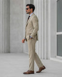 Traje Semi Entallado Beige