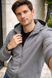 Campera Bomber Liviana Con Capucha Desmontable Entallada