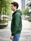 Campera Bomber Liviana Con Capucha Desmontable Entallada