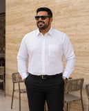 Camisa B&A Talle Especial Manga Larga Lisa Y Fantasia 46-54