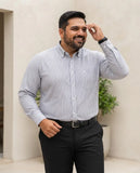 Camisa B&A Talle Especial Manga Larga Lisa Y Fantasia 46-54