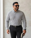 Camisa B&A Talle Especial Manga Larga Lisa Y Fantasia 46-54