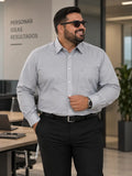 Camisa B&A Talle Especial Manga Larga Lisa Y Fantasia 46-54