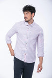 Camisa De Lino Ufo Manga Larga A Rayas
