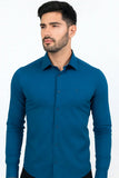 Camisa Seda Slim Fit Sin Bolsillo Entallada