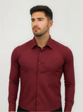 Camisa Seda Slim Fit Sin Bolsillo Entallada