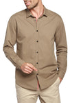 Camisa entallada lisa Slim Fit