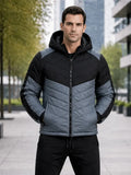 Campera Combinada Entallada Con Capucha Desmontable