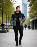 Campera Combinada Entallada Con Capucha Desmontable