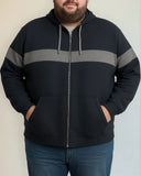Campera Felpa Combinada C Capucha Talle Especial Sky & Sea