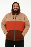 Campera Felpa Combinada C Capucha Talle Especial Sky & Sea