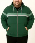 Campera Felpa Combinada C Capucha Talle Especial Sky & Sea