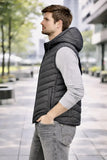 Chaleco Nylon Inflado Con Capucha Desmontable