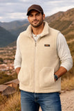 Chaleco Sherpa Peluche Estilo Casual Para Hombre