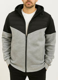 Campera Nylon Combinada Felpa