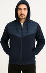 Campera Nylon Combinada Felpa