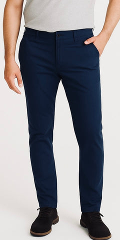 Pantalon Gabardina Algodon Y Elastano Sin Pinzas