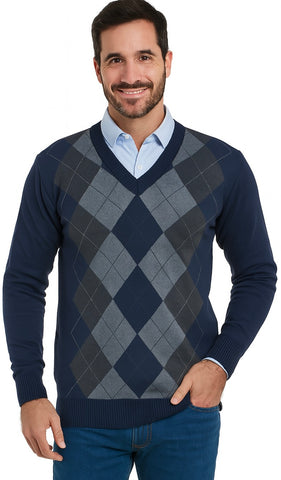 Buzo Sweater Tejido Rombos