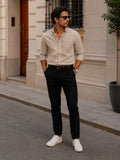 Pantalon Chino Algodon Y Elastano Sin Pinzas B&A