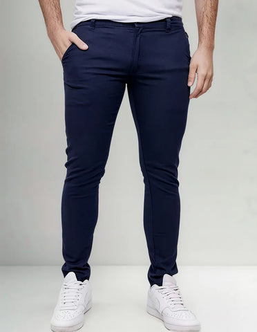 Pantalon Chupin Con Spandex Lycra Slim Fit
