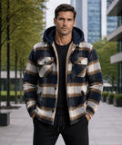Camisa Tipo Campera Leñadora Forrada Con Capucha