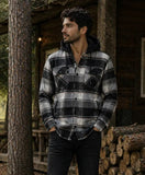 Camisa Tipo Campera Leñadora Forrada Con Capucha