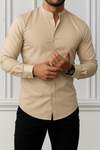 Camisa Cuello Mao Colores Slim Fit Entallada