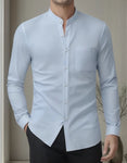 Camisa Cuello Mao Colores Slim Fit Entallada