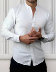 Camisa Cuello Mao Colores Slim Fit Entallada