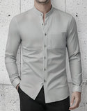 Camisa Cuello Mao Colores Slim Fit Entallada