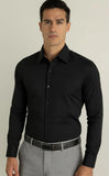 Camisa Slim Fit Entallada Lisa Sin Bolsillo