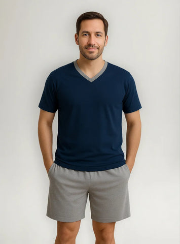 Pijama Corto Cattos En Jersey Algodon