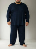 Pijama Jersey Algodon Manga Larga Talle Especial Sky & Sea