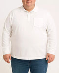 Remera Cuello Polo Manga Larga Talle Especial