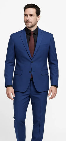 Traje Hombre Azul Cobalto Entallado Slim Fit