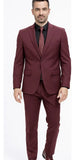 Traje Semi Entallado Bordeaux Talle Especial