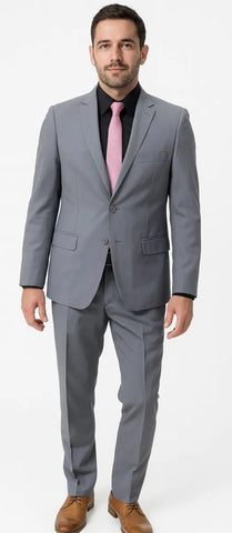 Traje Semi Entallado Gris Intermedio