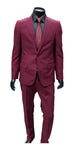 Traje Semi Entallado Bordeaux Talle Especial