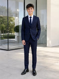 Traje Juvenil Semi Entallado Slim Fit Negro