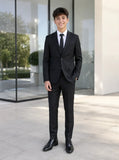 Traje Juvenil Semi Entallado Slim Fit Negro