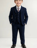 Traje Niño Completo Con Chaleco Camisa Y Corbata Vestir