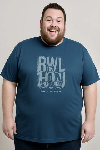 T-shirt Buzo Combinado Manga Corta Sky & Sea Talle Especial