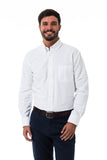 Camisa Oxford Blanca Manga Larga