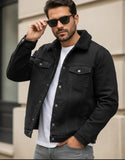 Campera Jean Wrangler Hombre Forrada Con Corderito Negra