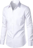 Camisa entallada lisa Slim Fit