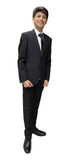 Traje Juvenil Semi Entallado Slim Fit Negro